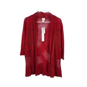 Chico's Women's Ella 3/4 Sleeve Cardigan Sweater